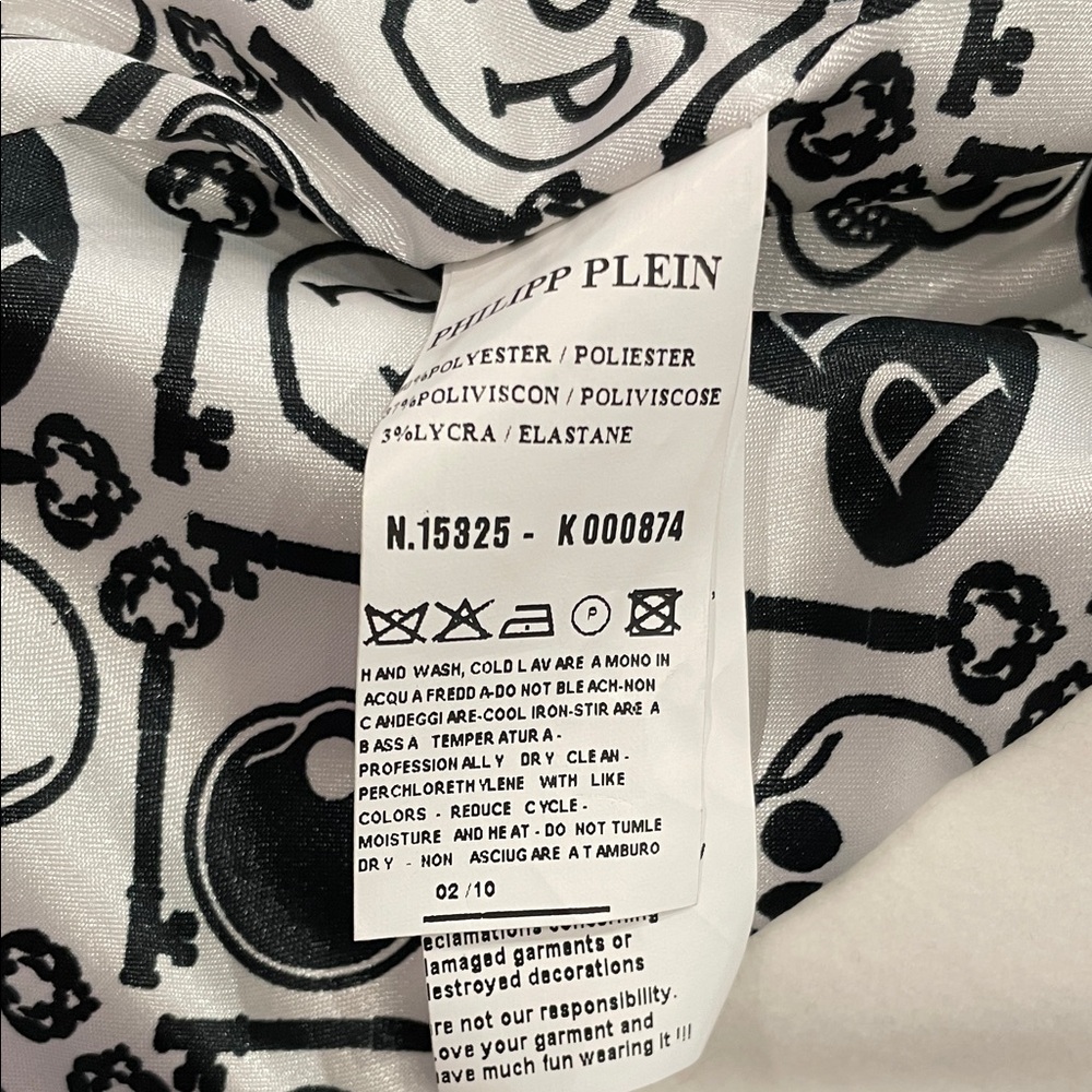 Philipp Plein Cream Blazer with Embroidered Crest - Picture 10 of 10